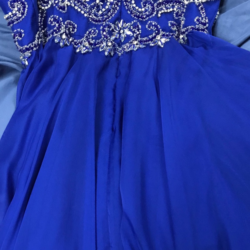 Ellie Wilde blue size 6 evening dress, prom - Picture 6 of 8
